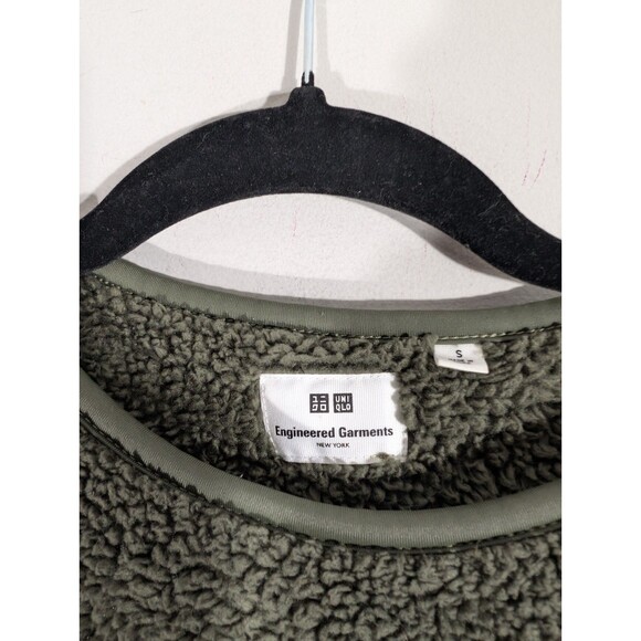 Uniqlo x Engineered Garments Mens Green Fleece Pullover Sz S Streetwear Gorpcore - Picture 3 of 8